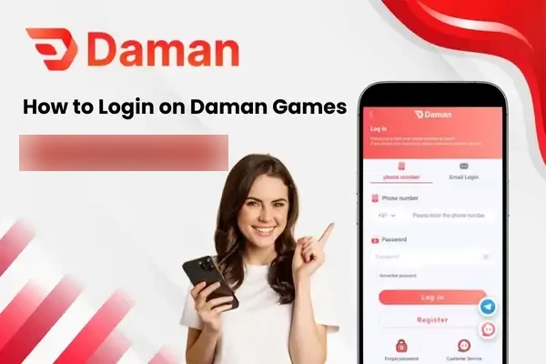 How to log in to the Daman Games safely — the login screen with mobile number and password fields